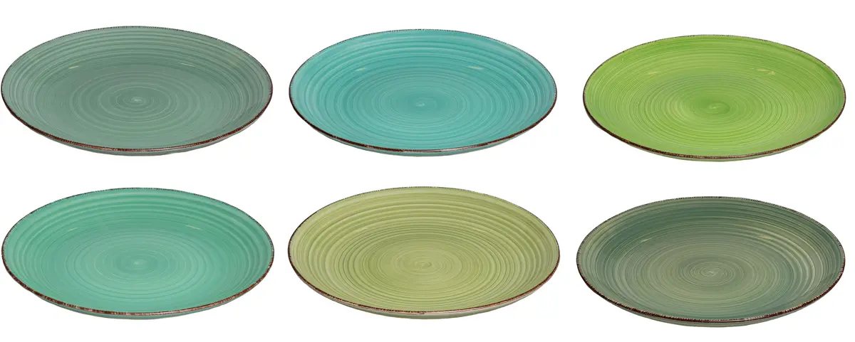 Cookinglife Dinerborden Delice Groen Ø 26,5 Cm - 6 Stuks 1