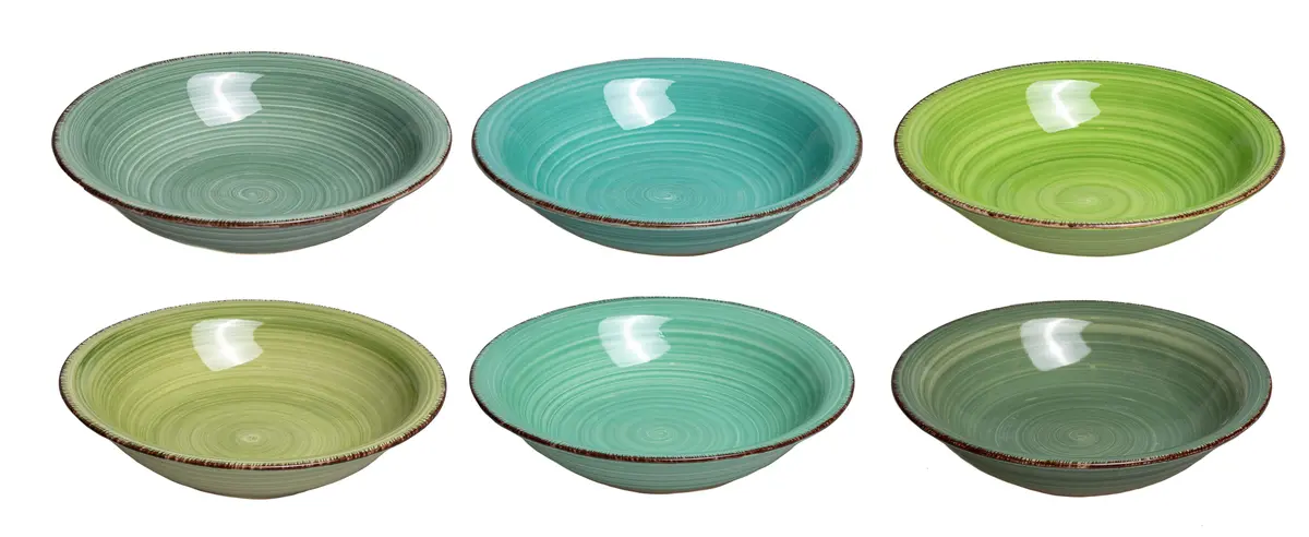 Cookinglife Diepe Borden / Pastaborden Delice Groen Ø 21 Cm - 6 Stuks 1