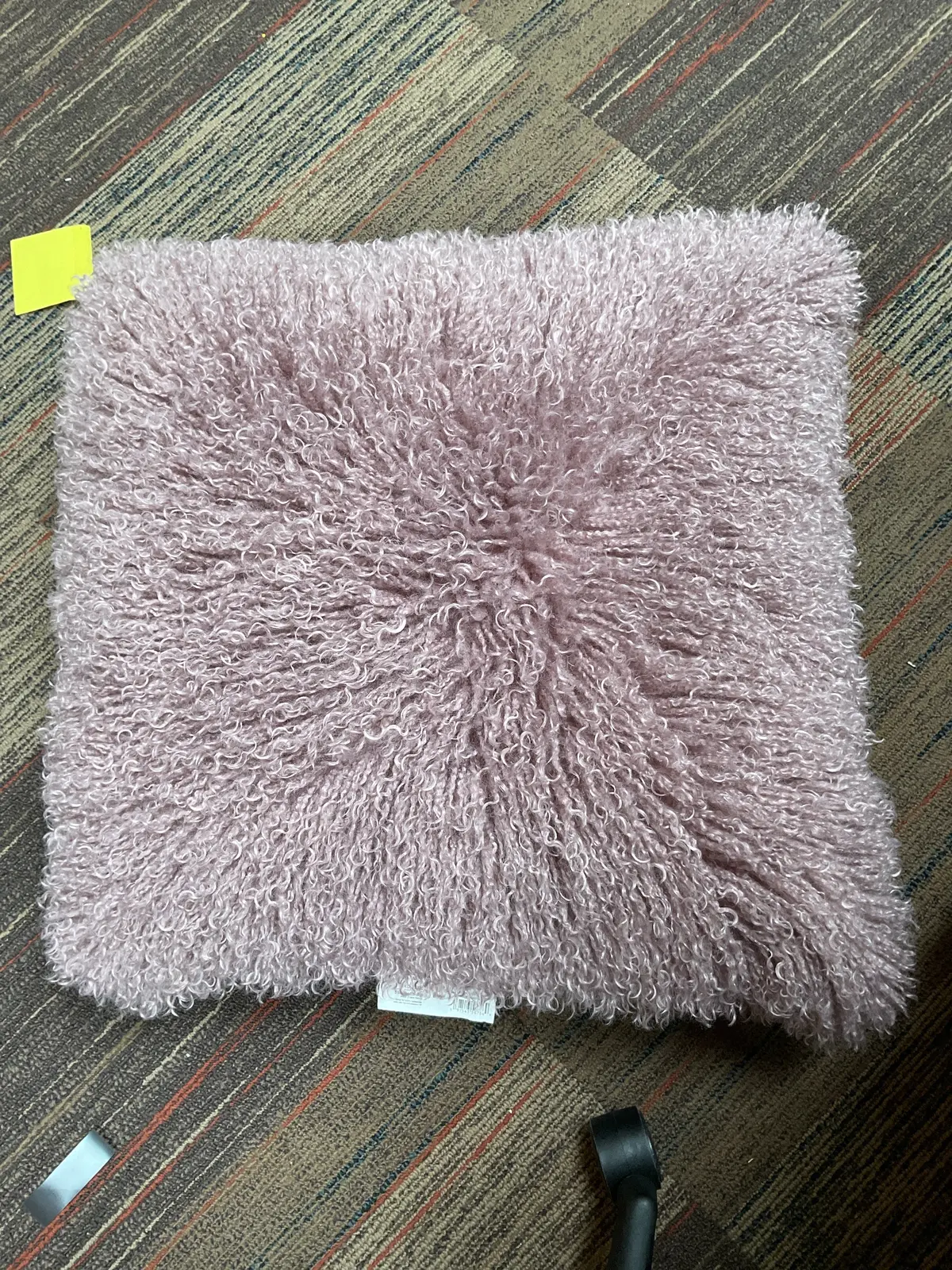 Luxe Faux Mongolian Fur Euro Decorative Pillow Mauve 1