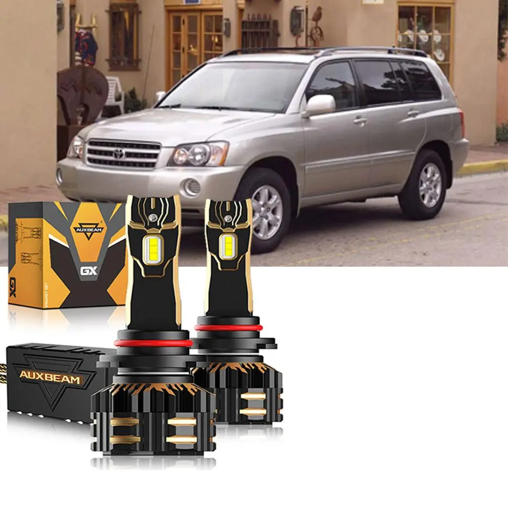For 2001-2003 Toyota Highlander 9005 9006 Led Headlight Bulbs Bundle 10
