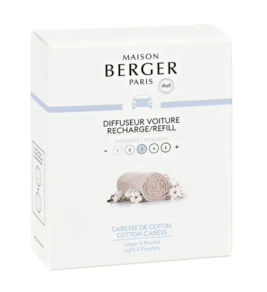 Maison Berger Navulling - Voor Autoparfum - Cotton Caress - 2 Stuks 1