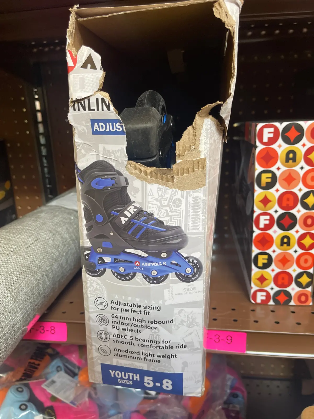 Airwalk Youth Inline Skate - Blue (5-8) Damaged Box 1