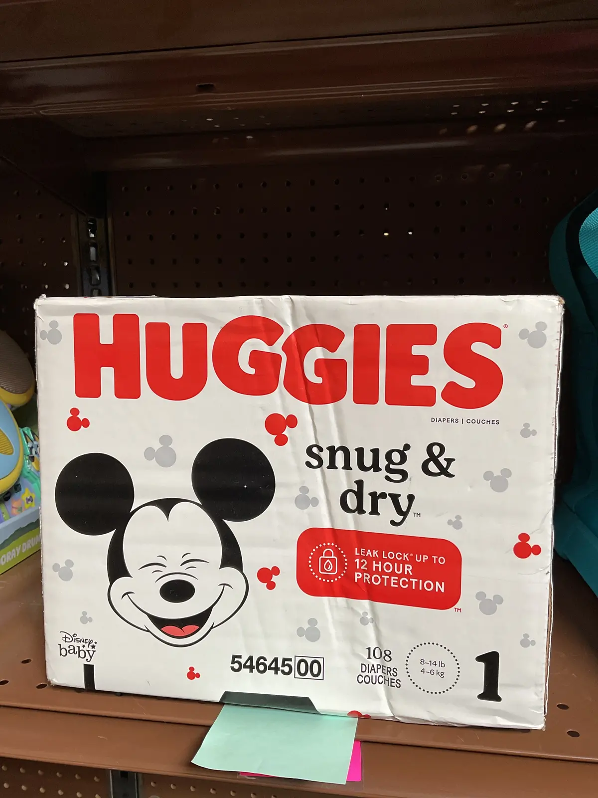 Huggies Snug & Dry Baby Disposable Diapers Super Pack - Size 1 - 108Ct 1