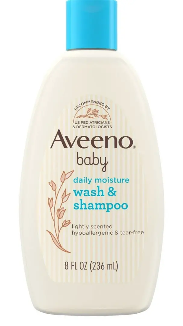 Aveeno Baby Daily Moisture Body Wash & Shampoo, Oat Extract, 8 Fl. Oz 1