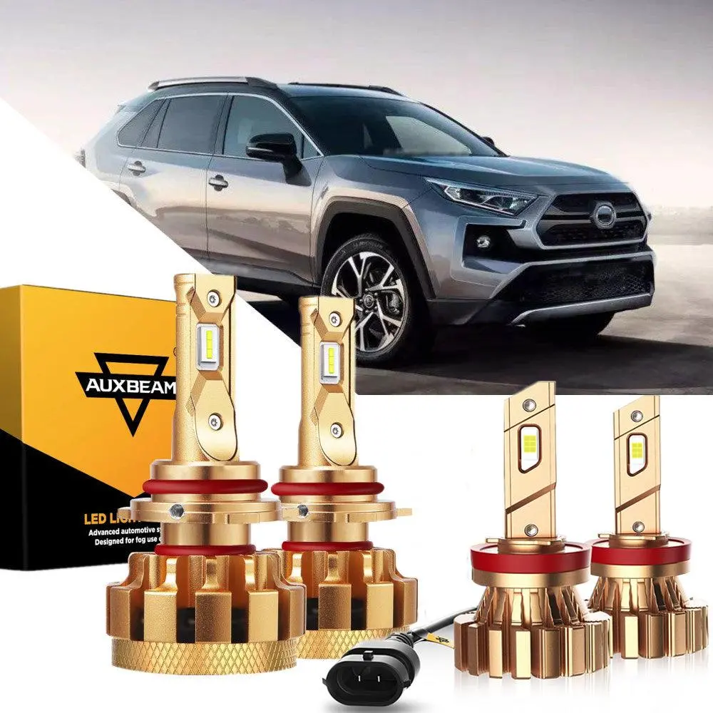 For 2016-2018 Toyota Rav4 F-16 Plus Series Built-In Canbus Automotive Grade 14000Lm Led Light Bulbs High Low Beam Bundle 2