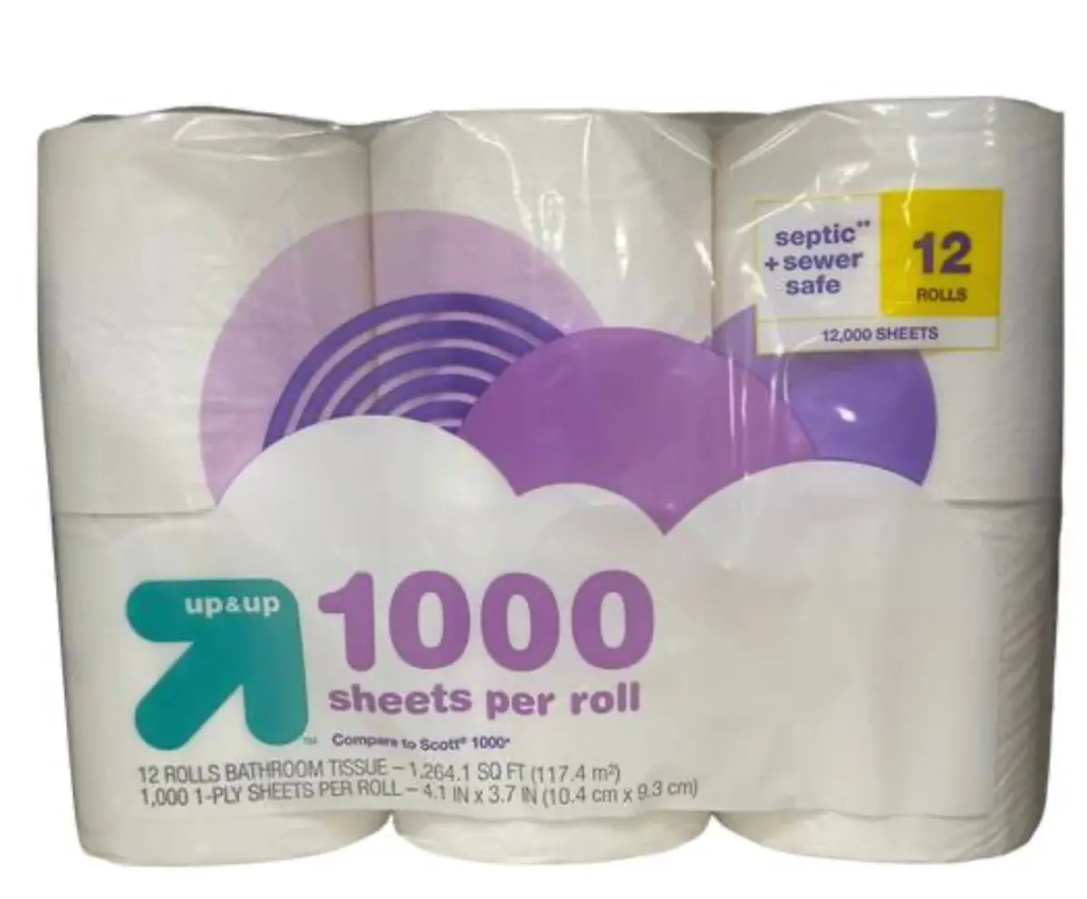12 Pack Bathroom Tissue - 1000 Sheets Per Roll 1