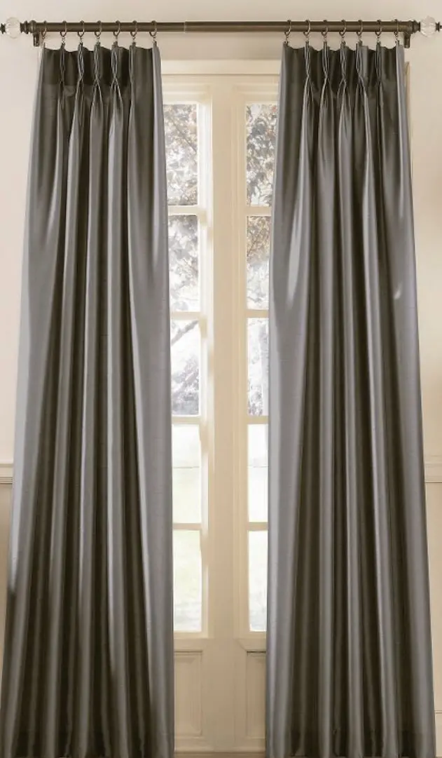 1Pc 30"X144" Light Filtering Marquee Lined
Window Curtain Panel Gray 1