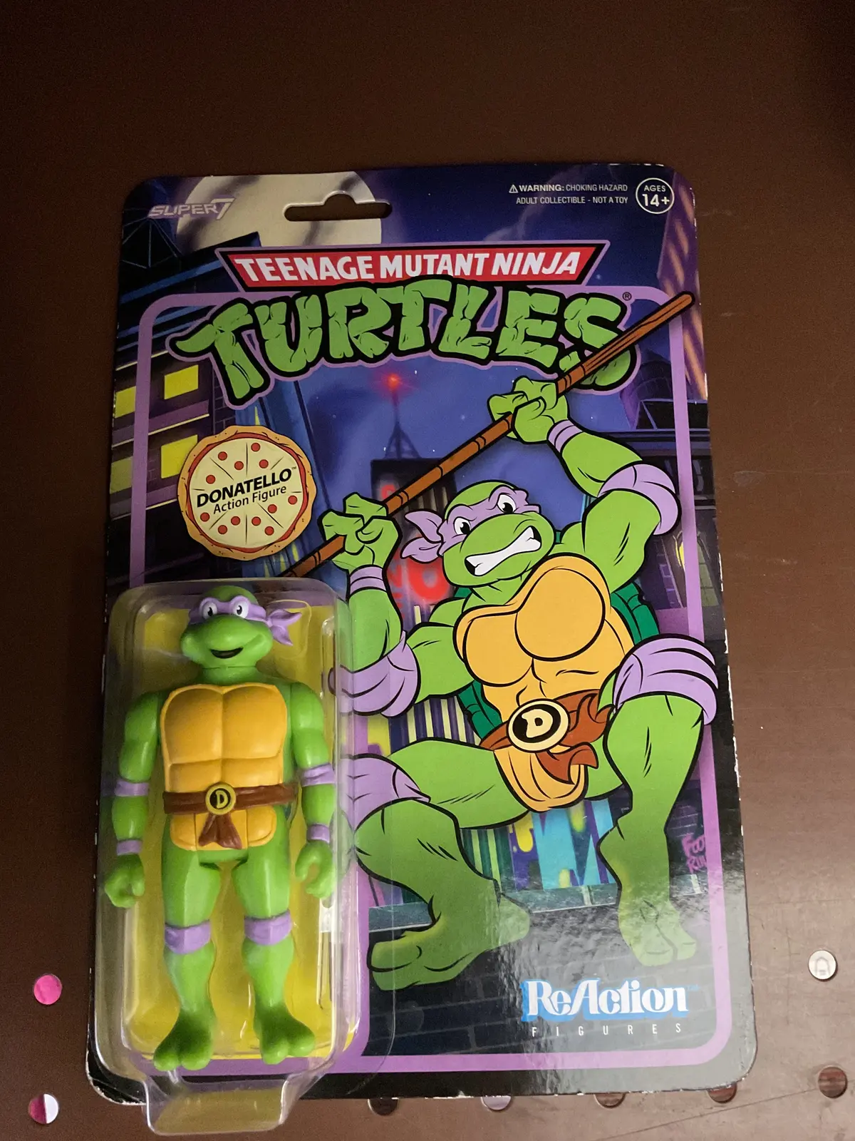 Donatelo Tmnt Cartoon Super7 Reaction Action Figure 1
