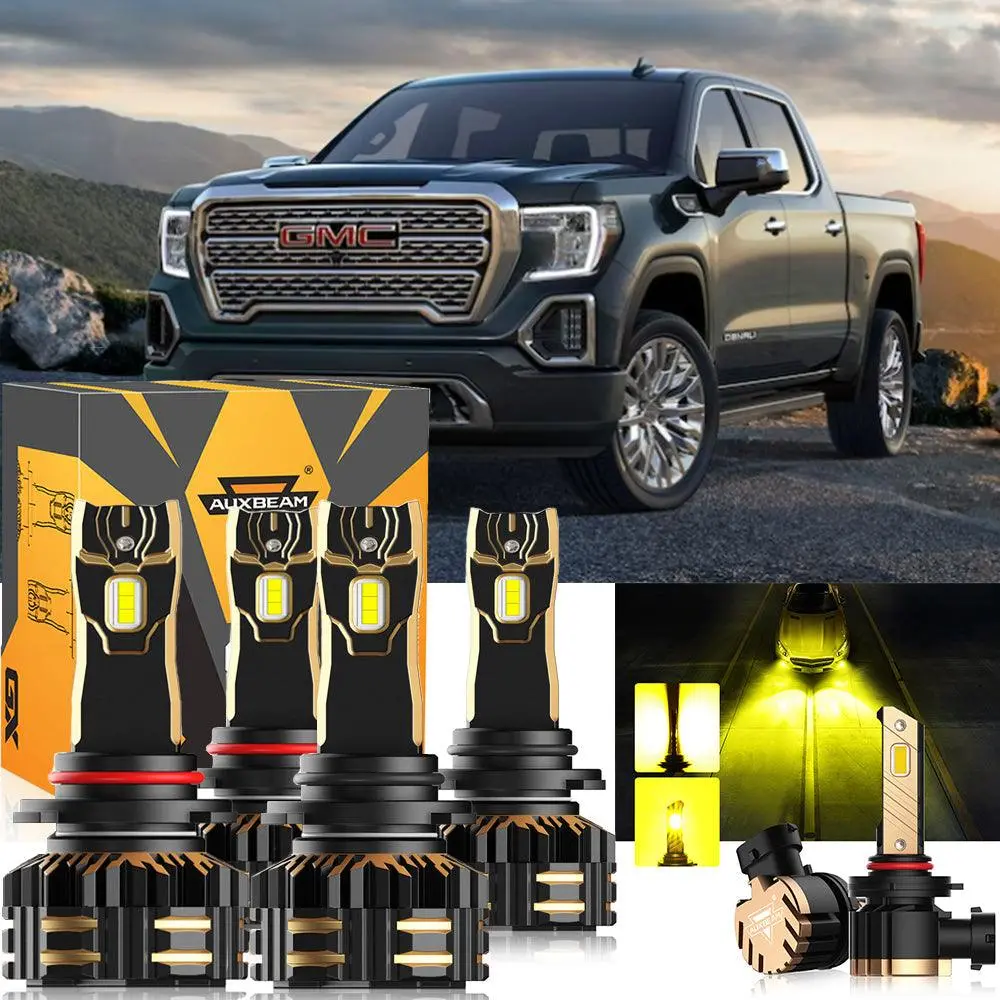 For 2005-2006 Gmc Sierra 1500 Hd 9005 9006 Led Headlight Bulbs Bundle 11