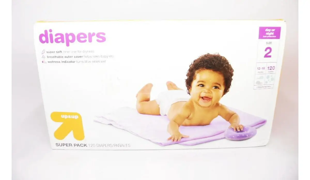Disposable Diapers Day Or Night, Size 2, 120Ct, 12-18 Lbs. 1