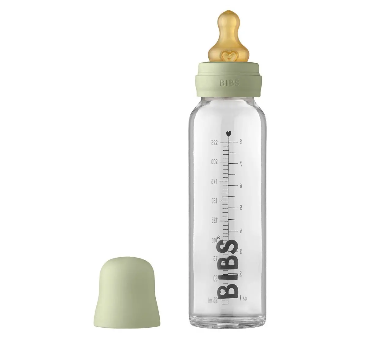 Bibs Baby Glass Bottle Complete Latex Set - 8 Fl Oz - Sage 1