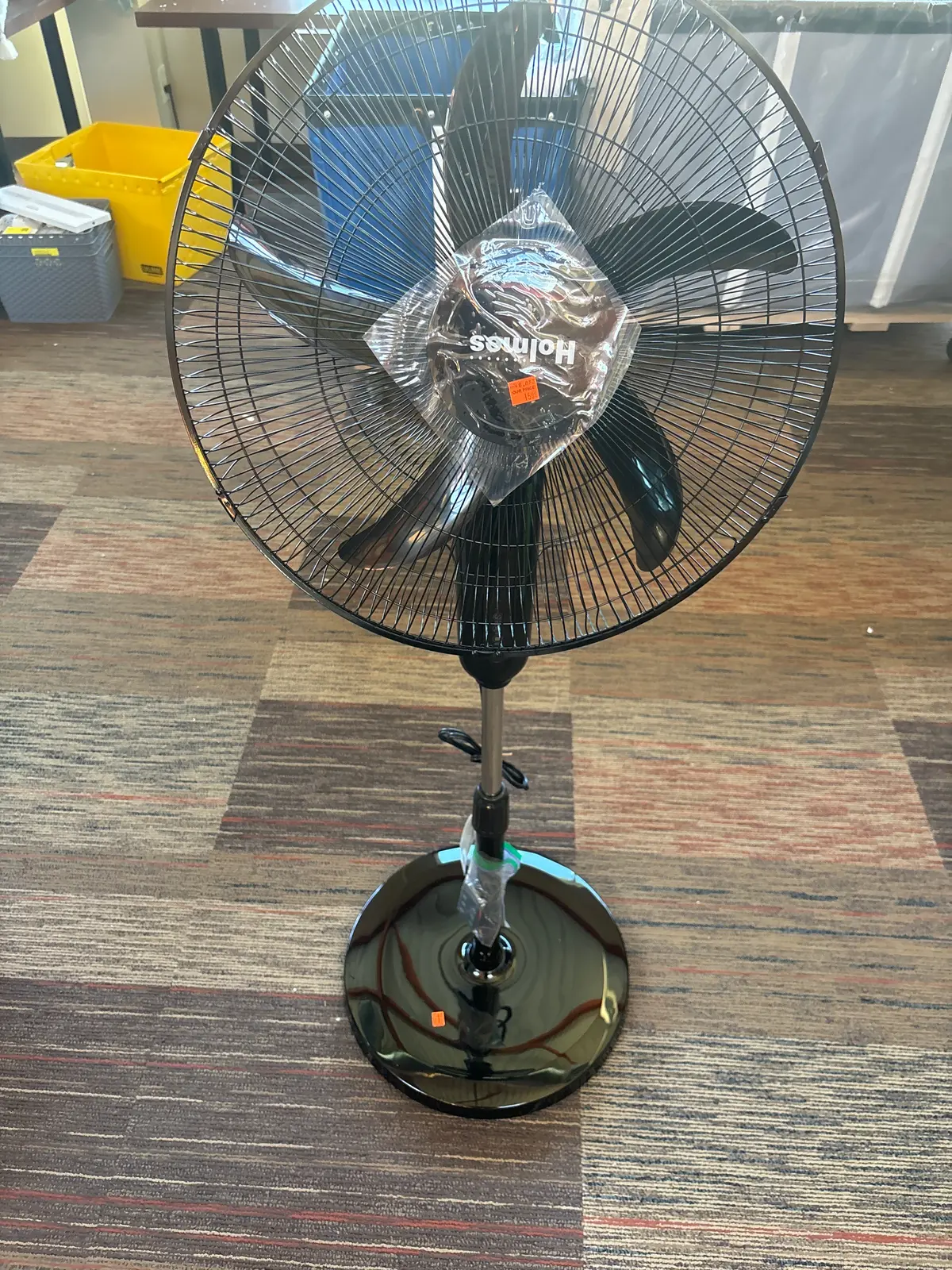 Holmes 18” Digital Oscillating 3 Speed Stand Fan With Remote Control-Black 1