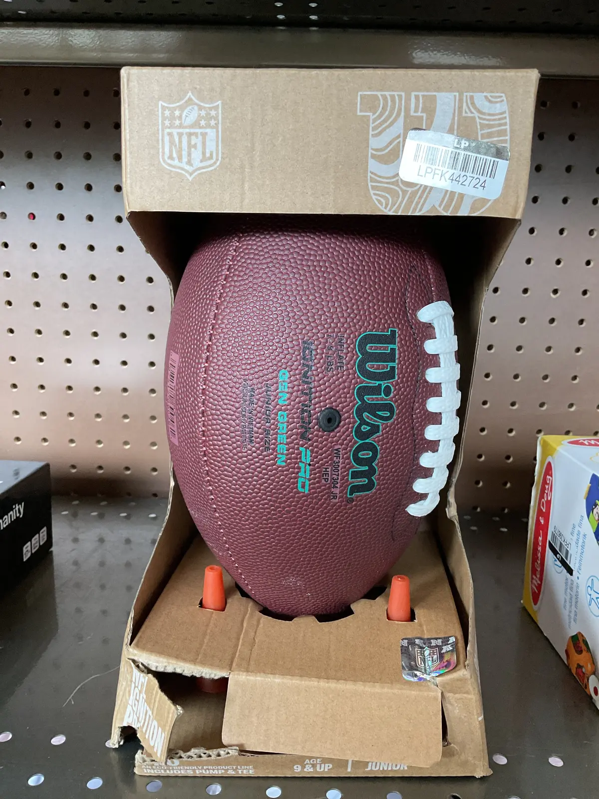 Wilson Nfl Ignition Pro Eco Junior Tee & Football As Is 1
