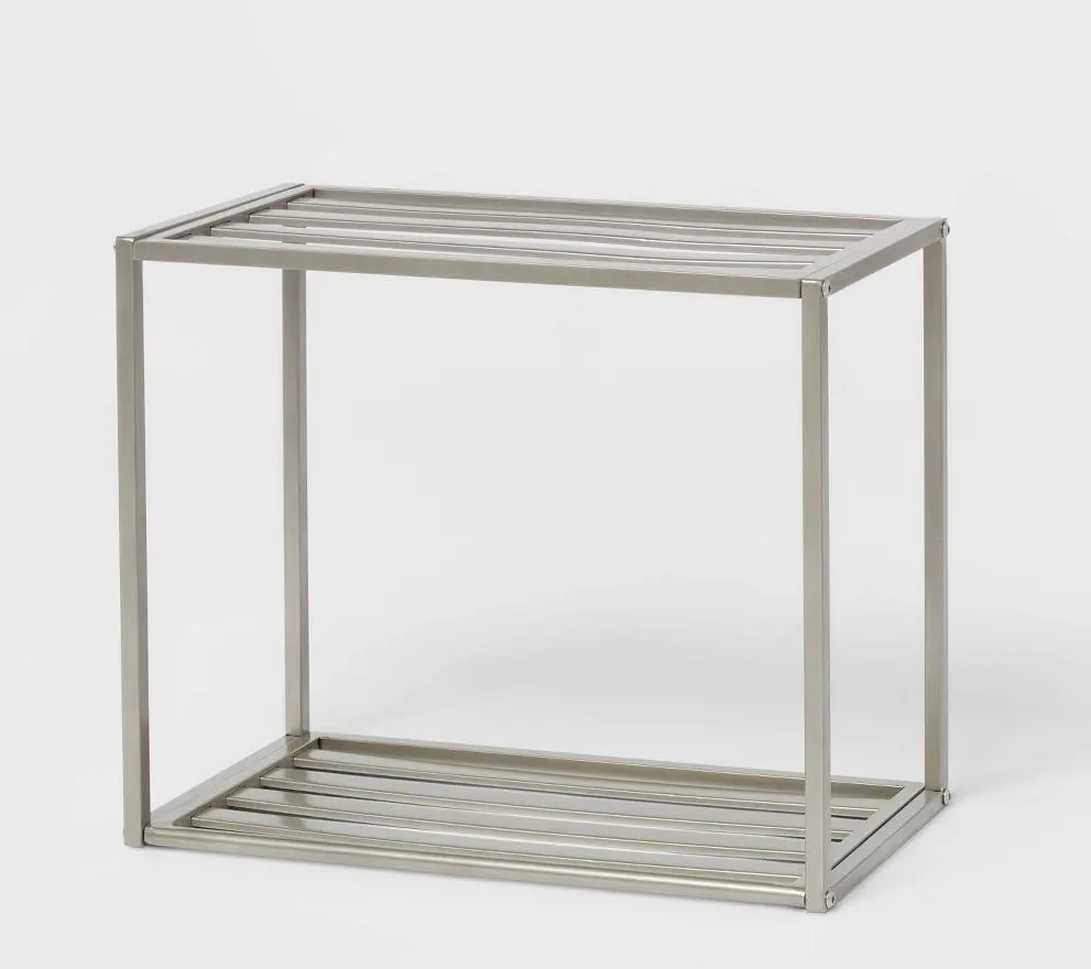 Wall Shelf Brushed Nickel Metal 1