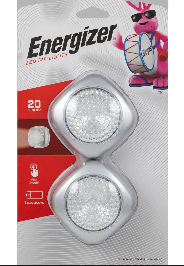 Energizer 2Pk Led Tap Cabinet Lights 1