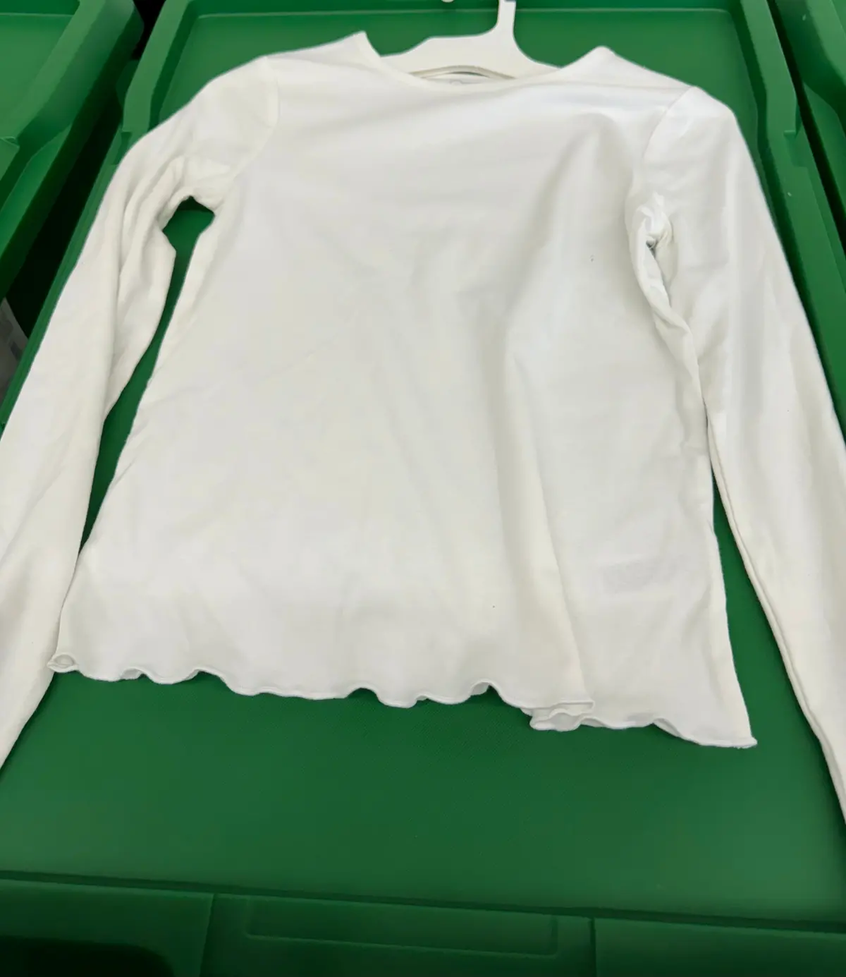 Kids White Long Sleeve L(10/12) 1