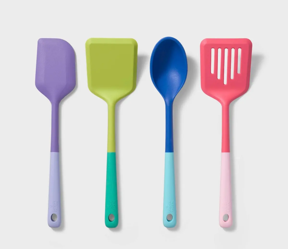 4Pc Silicone Kitchen Utensil Set Purple/Green/Blue/Pink - Tabitha Brown 1