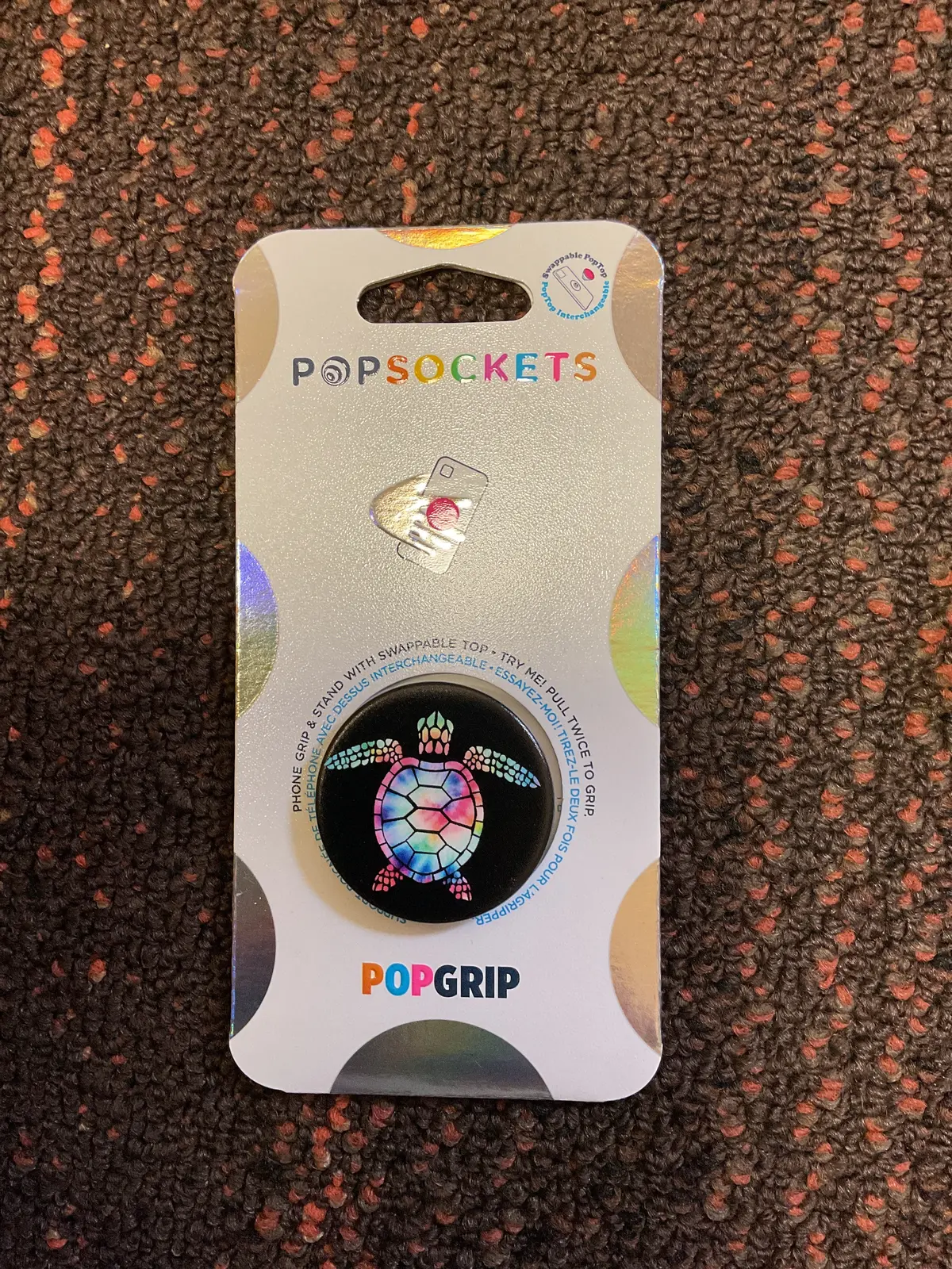 Popsockets Popgrip Cell Phone Grip & Stand - Psychedelic Turtle 1