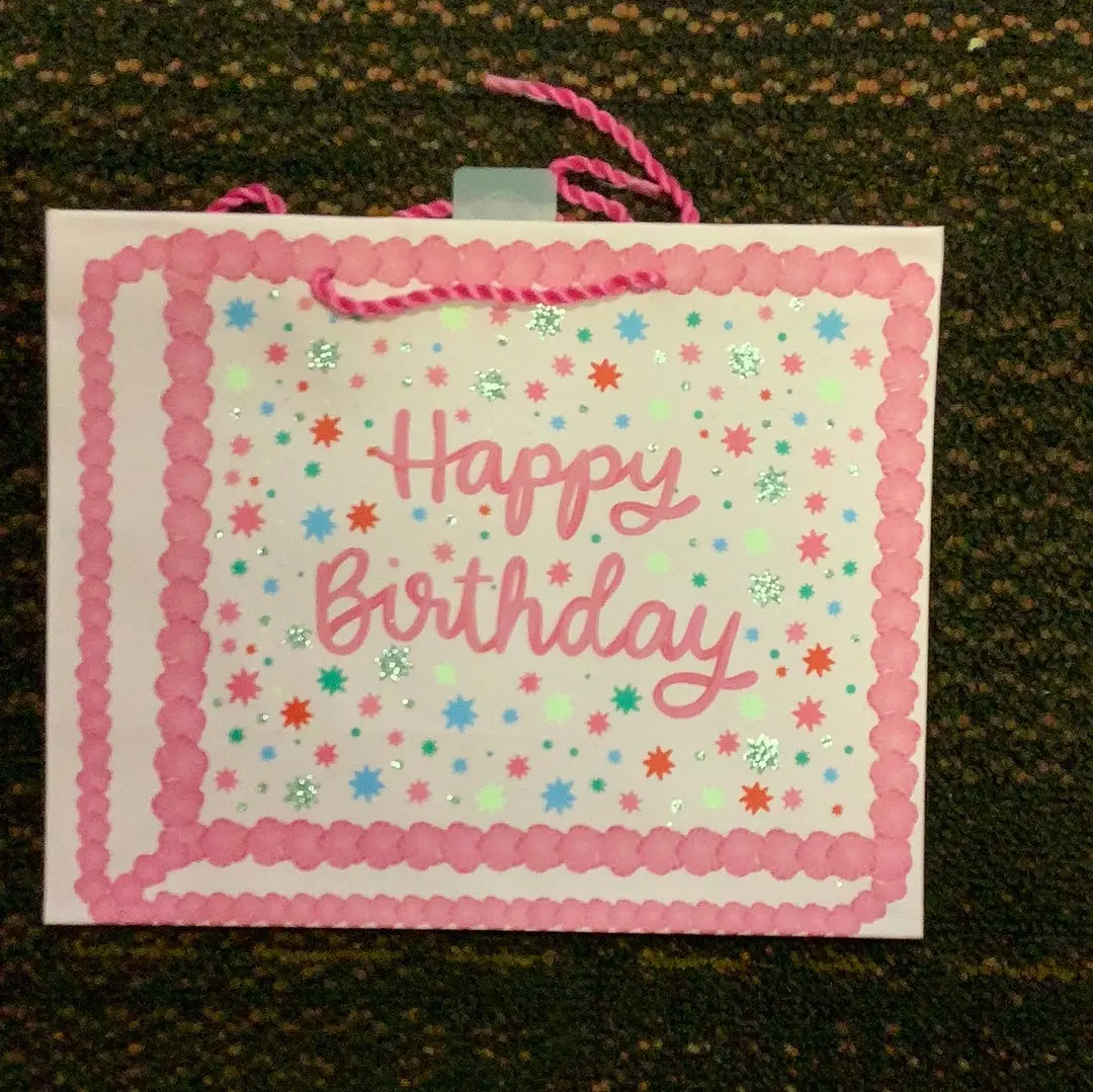 National Brand Happy Birthday Pink Cake Gift Bag 1