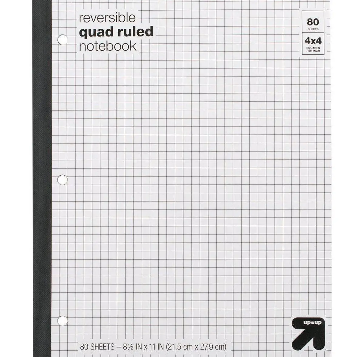 Reversible Quad Ruled Composition Notebook - 8.5”X11” - 80 Sheets 1