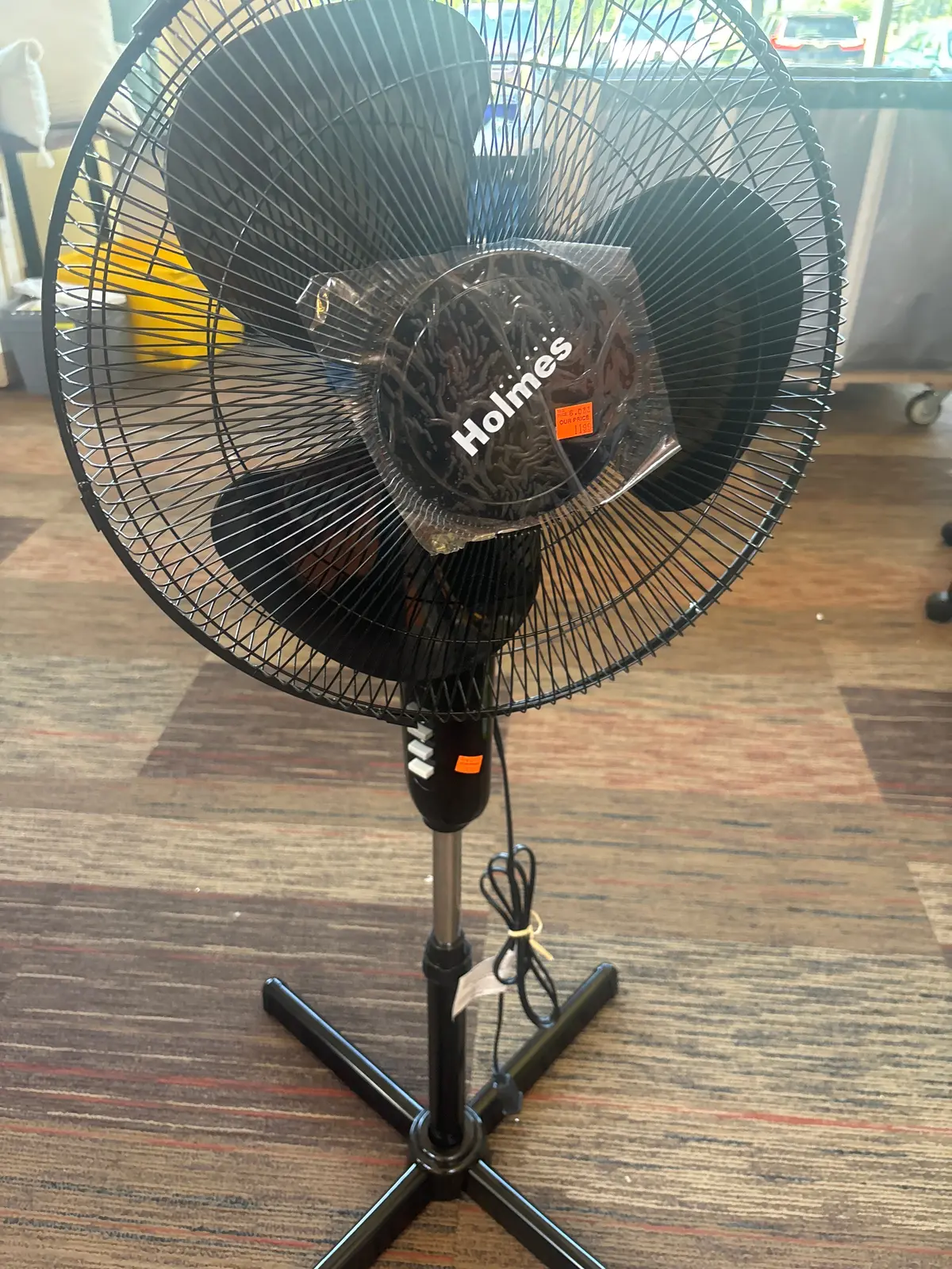 Holmes 16" Oscillating 3 Speed Manual Stand Fan Black 1