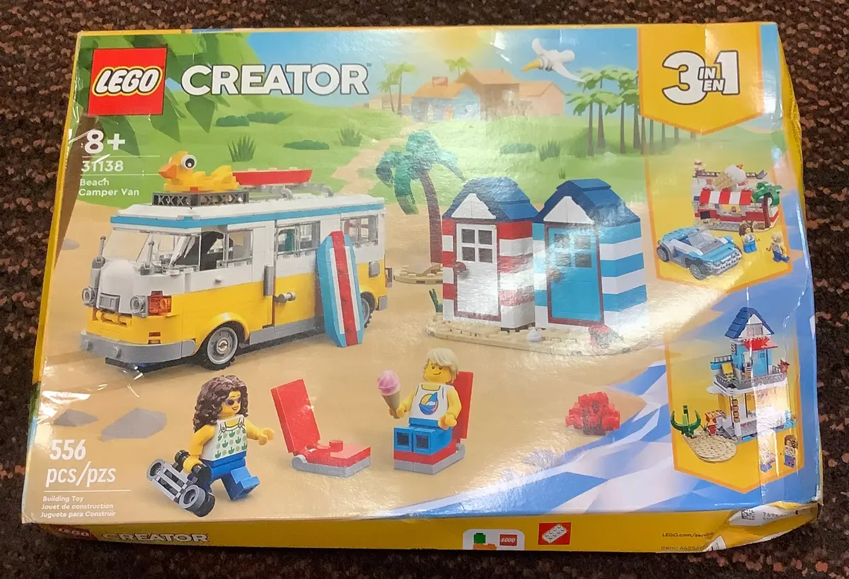 Broken Seal - Lego Creator 3 In 1 Beach Camper Van Toy Summer
Set 31138, Damaged Box, As Is 1