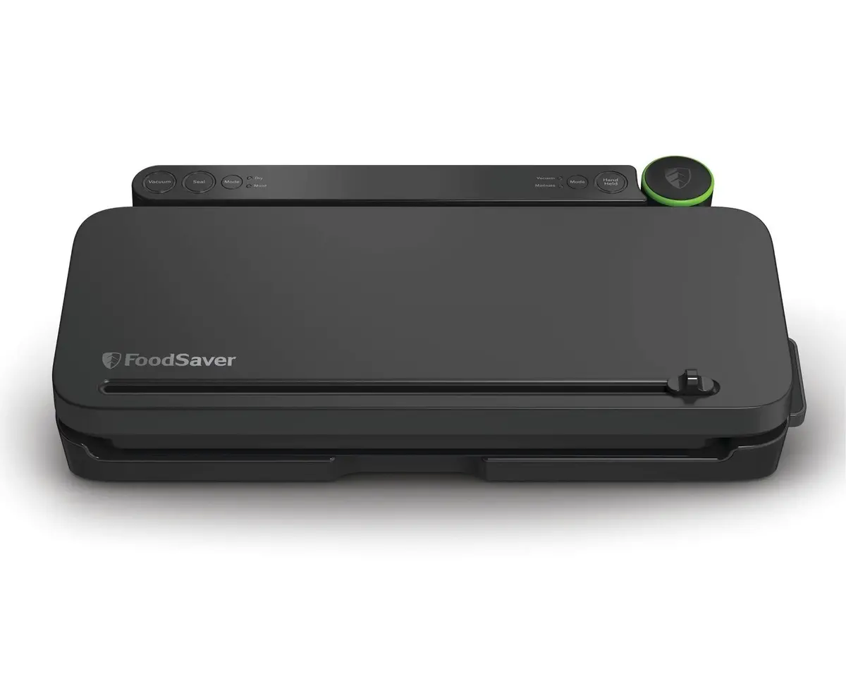 Foodsaver Premier Vacuum Sealer With Dry/Moist/Marinate Modes, Roll Storage And Cutter Bar, And Bags And Roll Starter Kit - Black 1