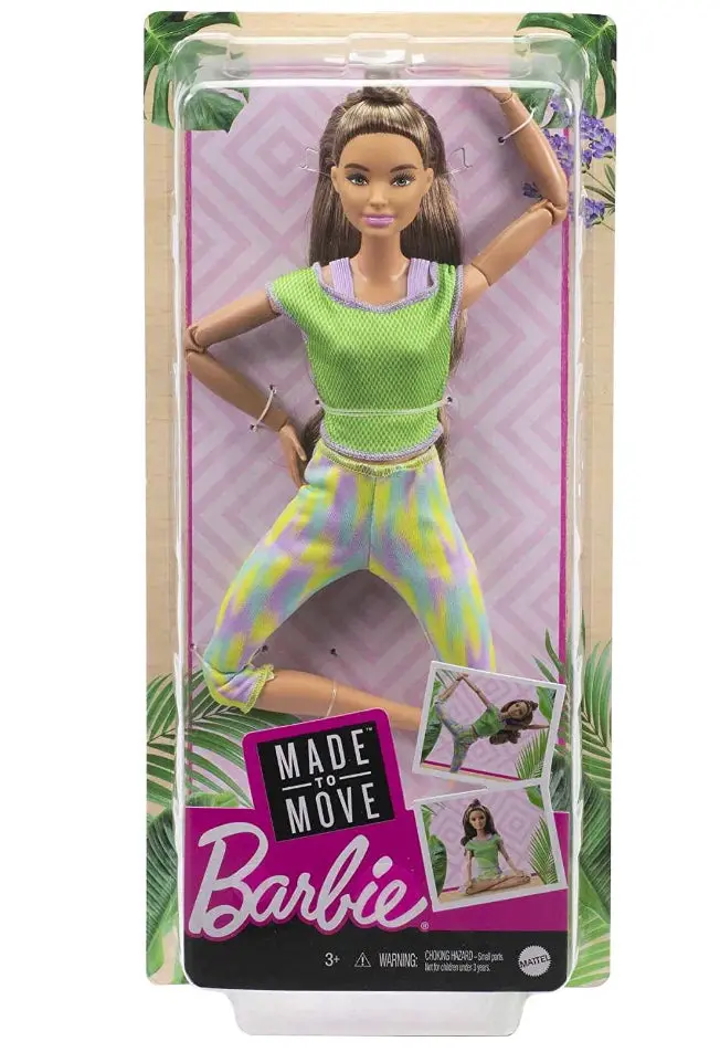 Barbie Made To Move Doll With 22 Flexible Joints - Long Wavy Brunette Hair 1