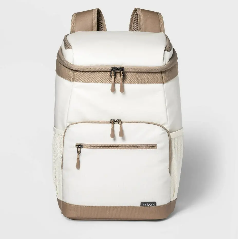 Soft Sided Backpack Cooler - Tan 1