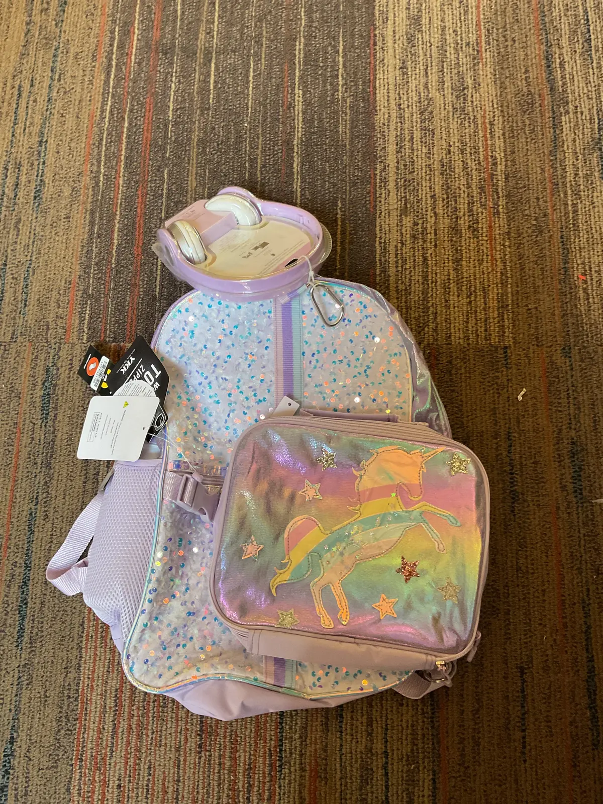 Beautiful Sequins Backpack Set 1
