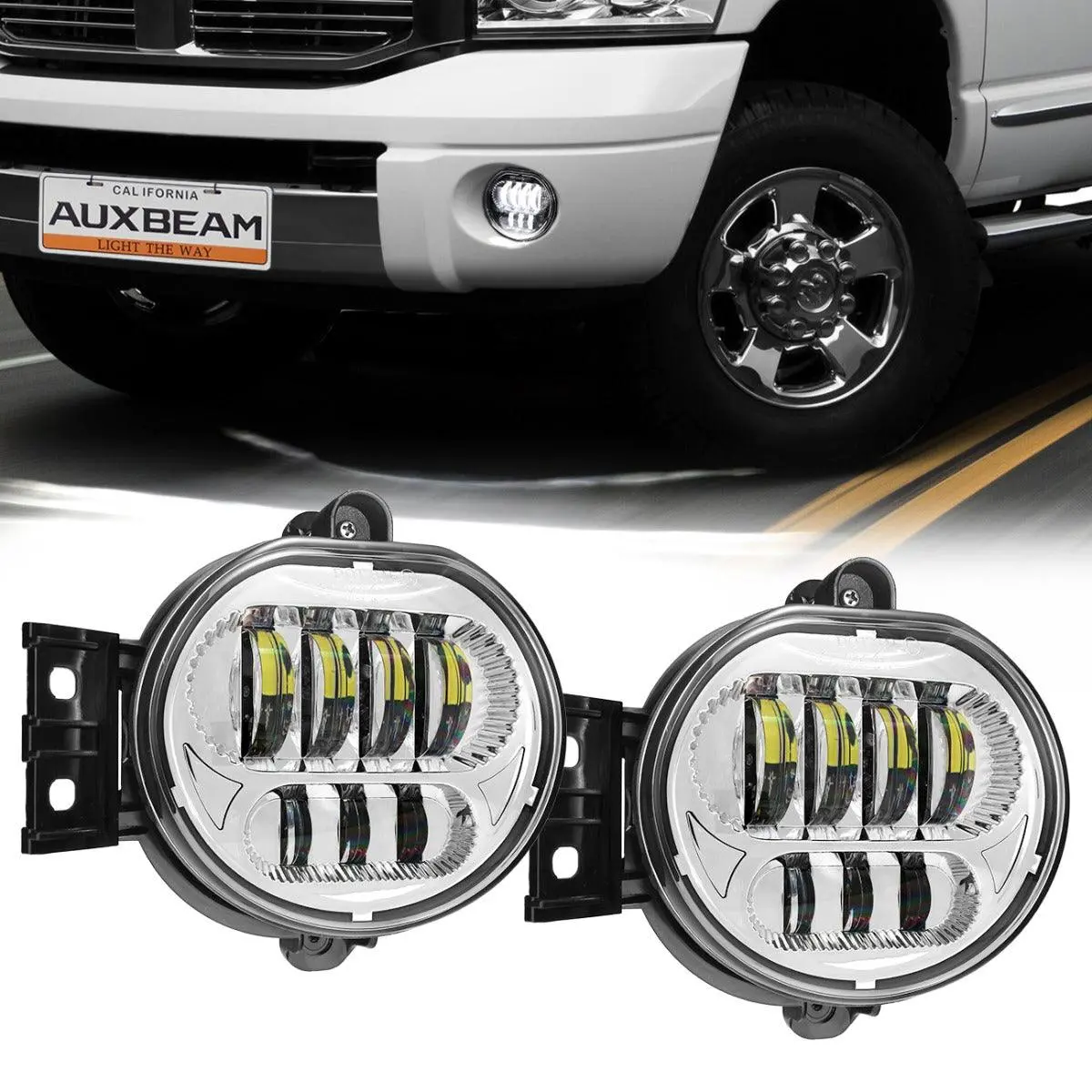 (2Pcs/Set) 63W Chrome Led Fog Light For Dodge Durango Dodge Ram 1500/2500/3500 1