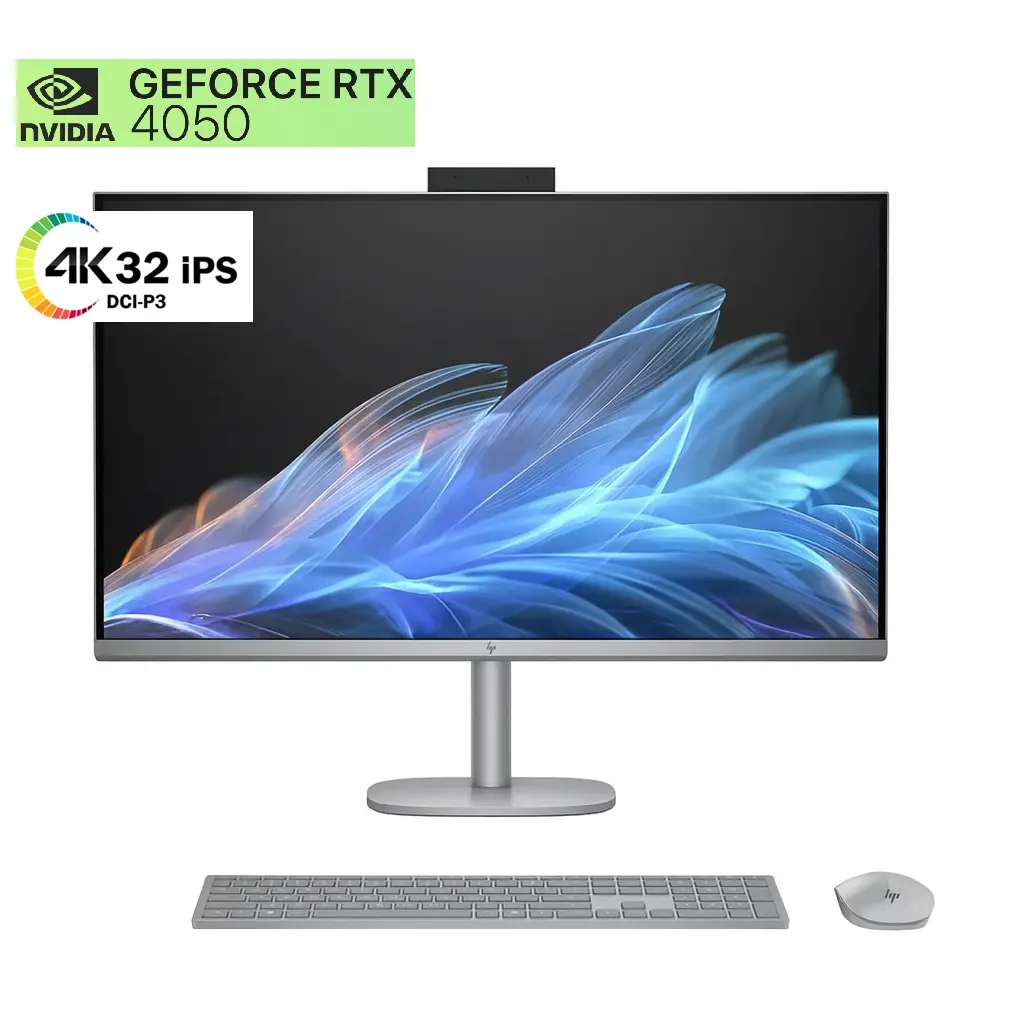All In One Hp Omnistudio X 32-C0000na, Intel Core Ultra 7-155H, Ram 32Gb, Ssd 1Tb, Nvidia Rtx 4050 6Gb, 32 Inch 4K Uhd Ips, Meteor Silver 1