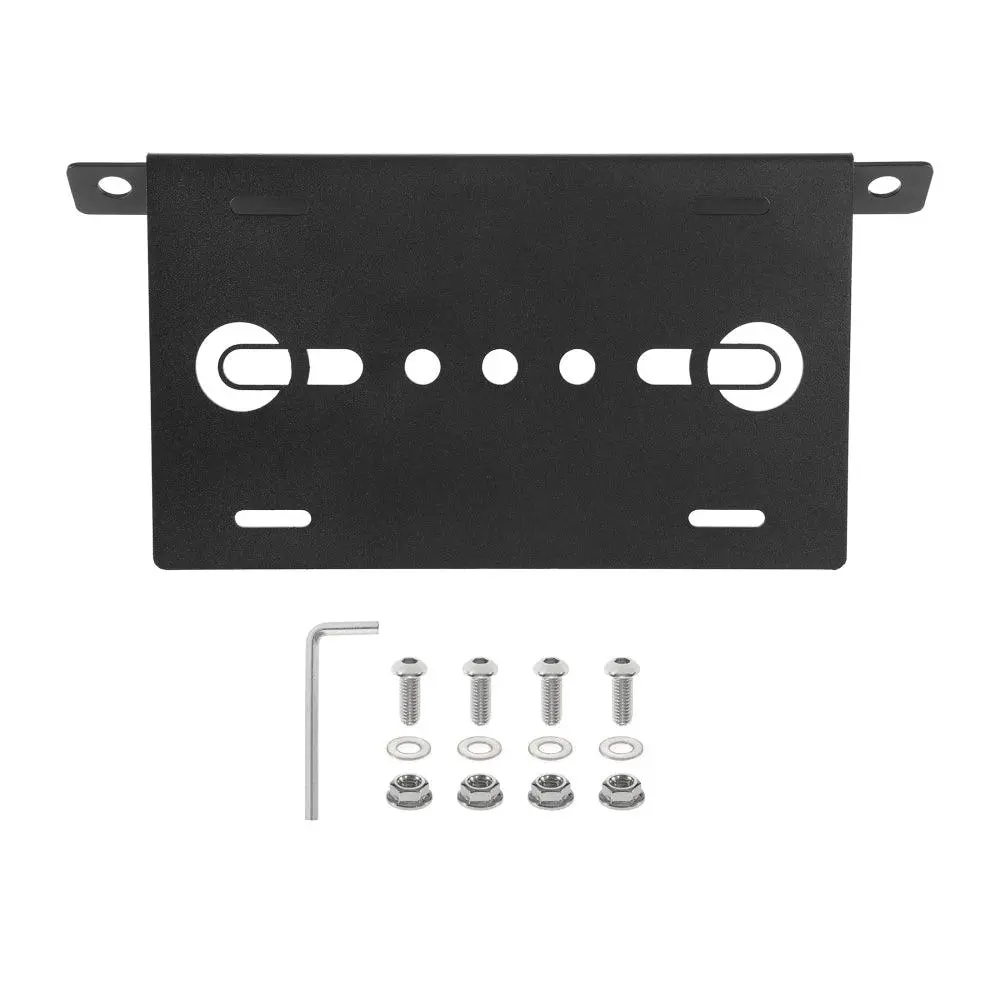 Front Bumper License Plate Mount Holder Compatible With 2021-Later Ford Bronco Accessories 2021 2022 2023 4/2 Door 1