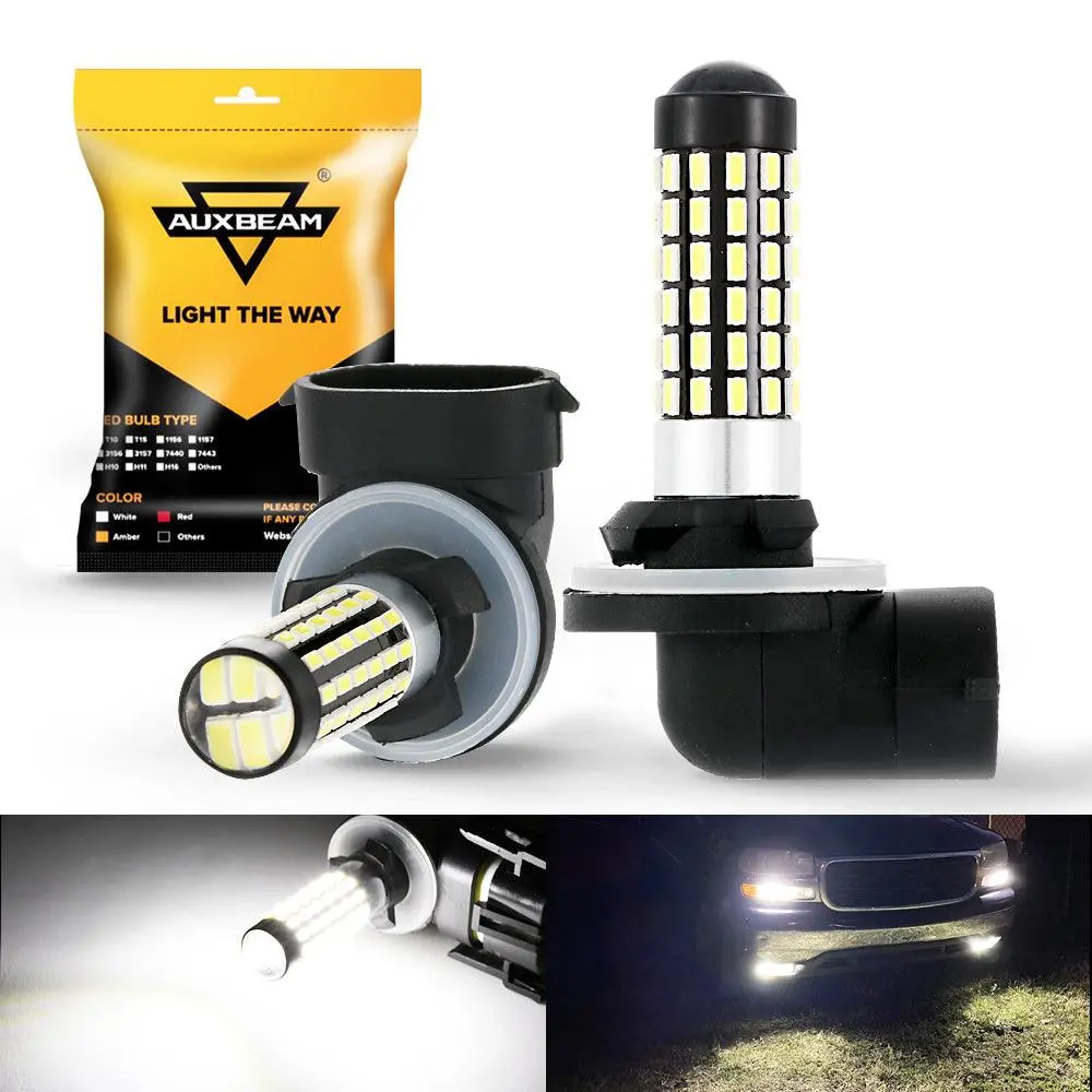 881 886 889 894 896 898 Led Fog Light/Drl Bulbs 6W 2000Ml 6500K White | 2 Bulbs 1