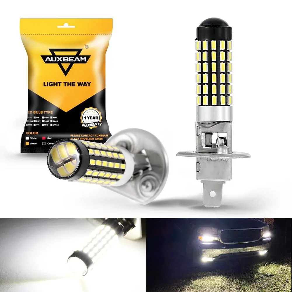 H1 Led Fog Light/Drl Bulbs 6W 2000Ml 6500K White | 2 Bulbs 1