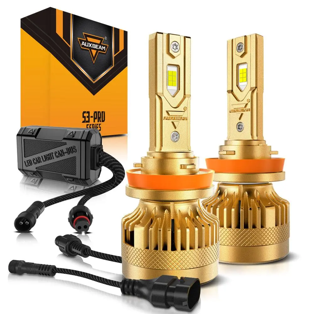 🆕H11/H9/H8 Led Headlight Bulbs S3 Pro Series Dual Decoder Can-Bus Error Free 12V 120W 24000Lm 6500K Cool White | 2 Bulbs 2