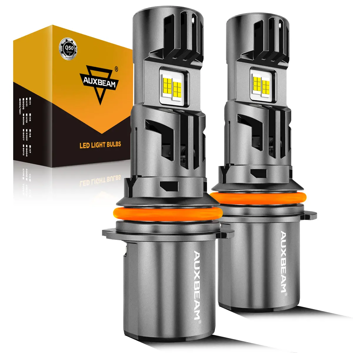 🆕9007/Hb5 Led Headlight Bulbs Q50 Series Dual Turbo Fans 130W 36000Lm 6500K Cool White| 2 Bulbs 1