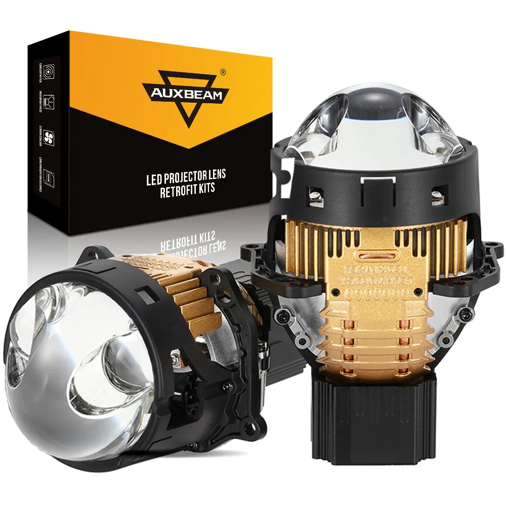 🆕3 Inch 170W 6000K Hyperboloid Bi-Led Projector Lens Headlight With Round Spot Auxiliary High Beam K9 Series, Retrofit Cutting Installation For Car | 2Pcs/Set 1
