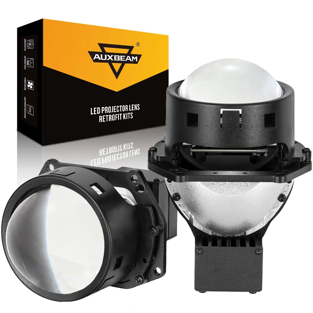 🆕3 Inch 112W 6000K Bi-Led Projector Lens Healidght K9 Series Retrofit Cutting Installation For Car | 2Pcs/Set 1