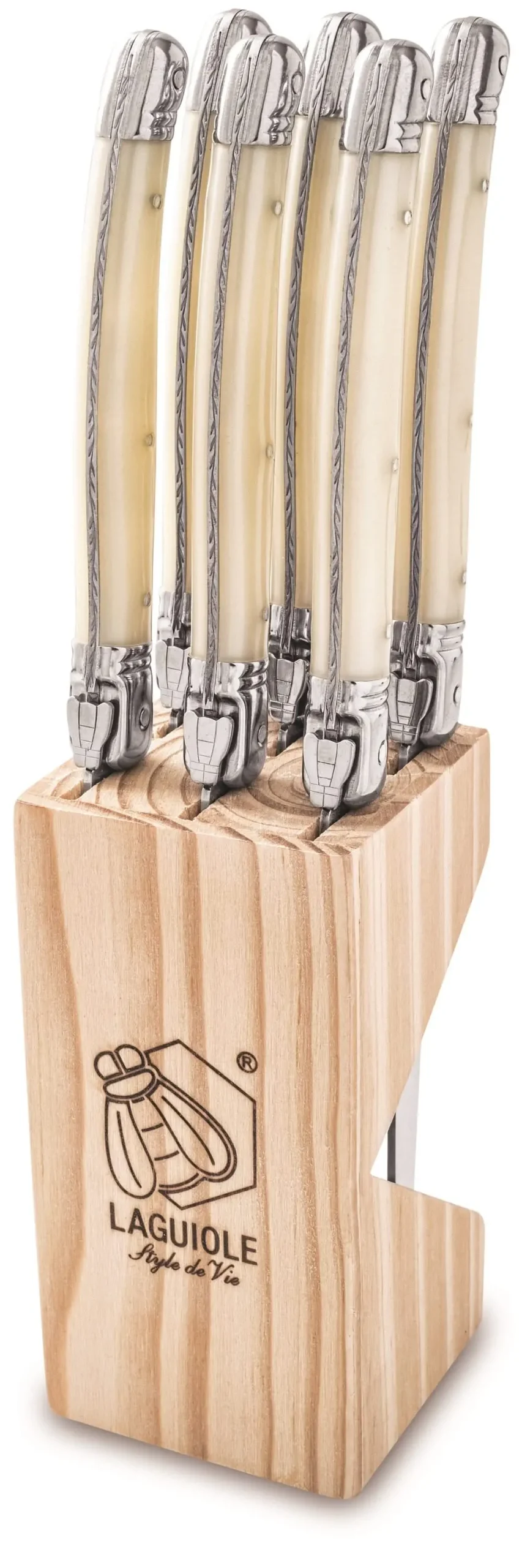 Laguiole Style De Vie Steakmessen Premium Line Parelmoer - 6 Stuks 1