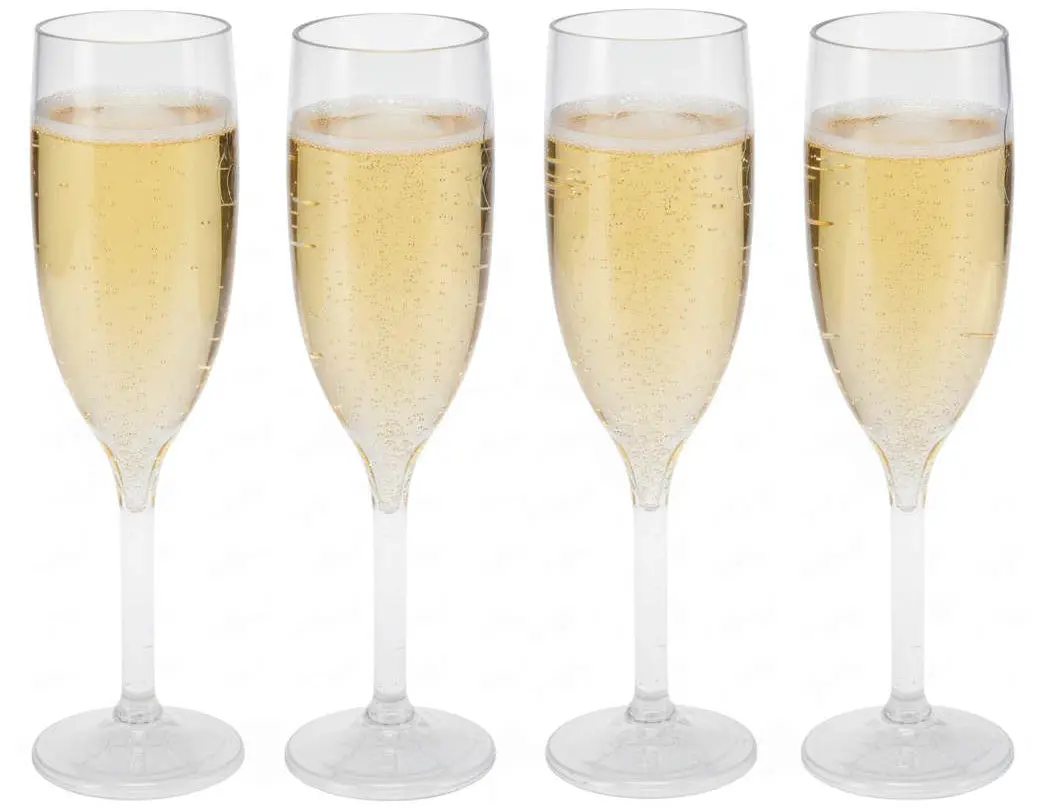 Cookinglife Champagneglazen Kunststof - Campvibe - Outdoor - Onbreekbaar - 165 Ml - 4 Stuks 1