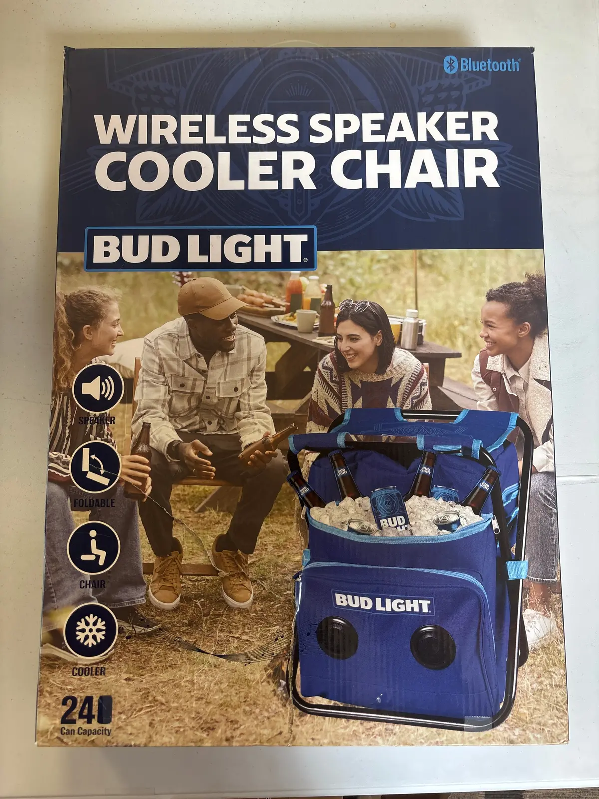 Bud Light Folding Chair Coolerspeaker Combo 1