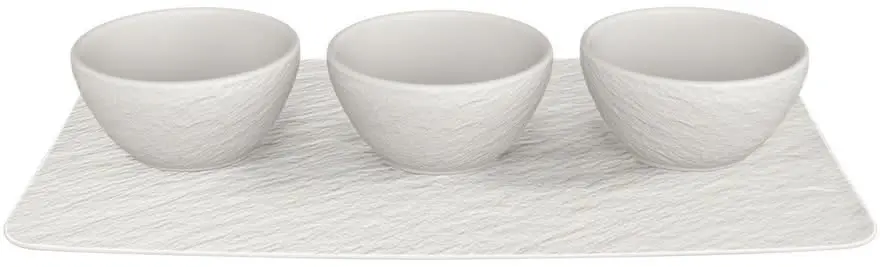 Villeroy & Boch Dipschaaltjes Set Manufacture Rock - Wit - 4-Delig 1