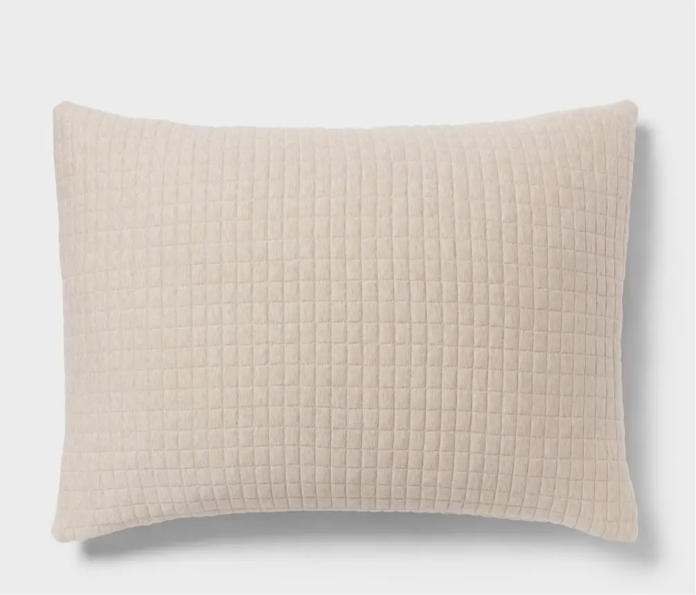 Standard Jersey Quilt Sham Oatmeal 1