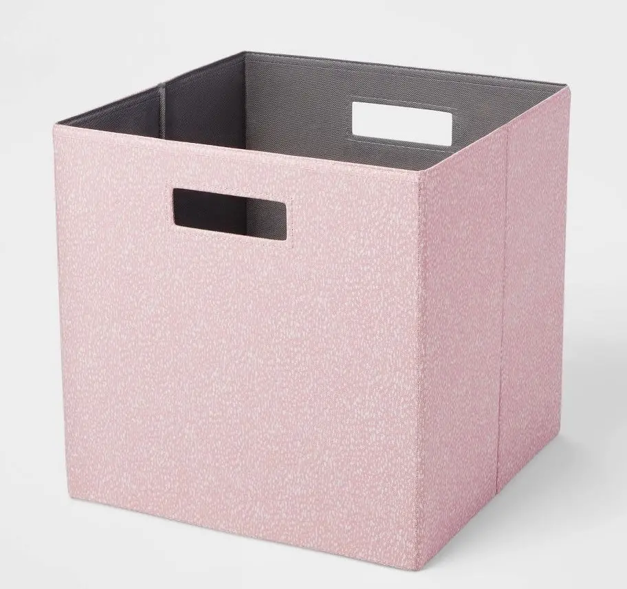 13" X 13" Fabric Bin Rose Texture 1