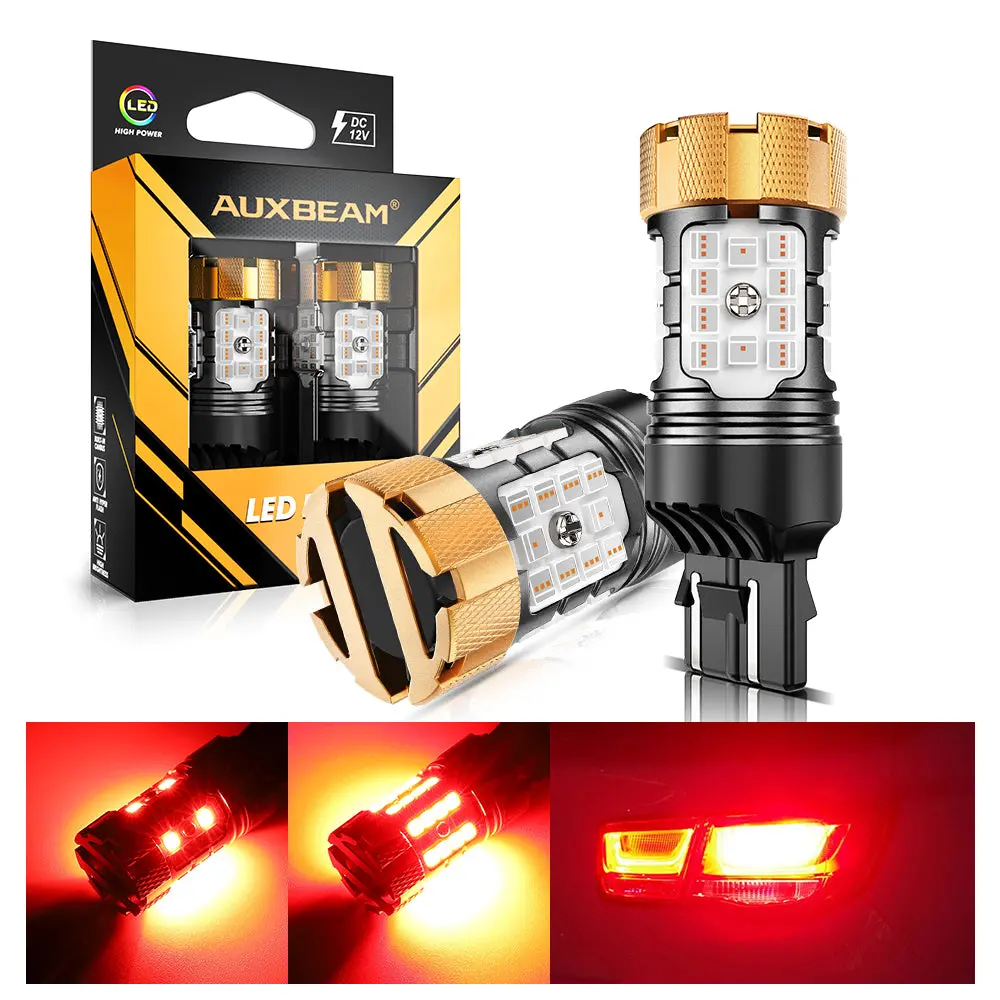 🆕T20 7443 7440 Led Brake/Tail Light Bulbs 50W 4000Lm Can-Bus Error Free Red B21-Pro Series | 2 Bulbs 1