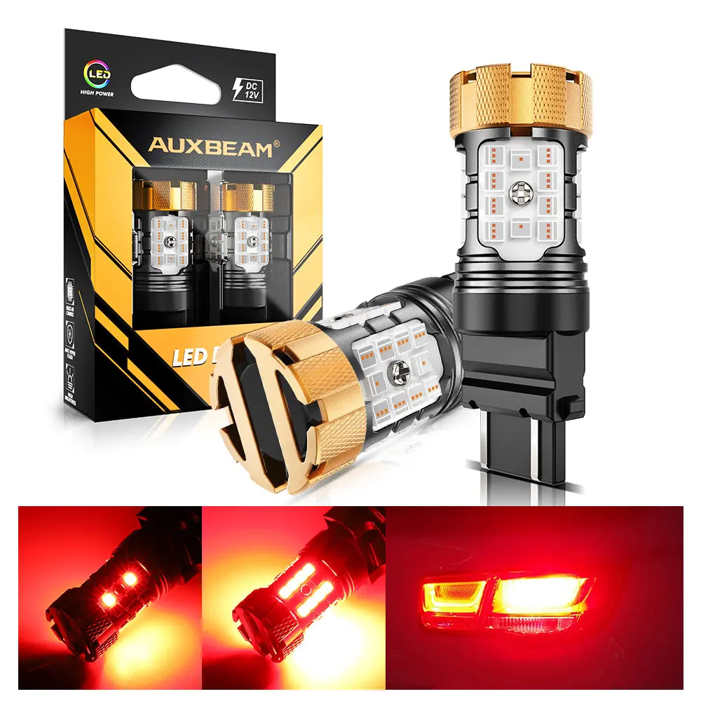 🆕T25 3157 3156 Led Brake/Tail Light Bulbs 50W 4000Lm Can-Bus Error Free Red B21-Pro Series | 2 Bulbs 1
