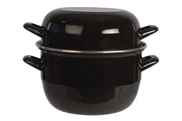Cosy & Trendy Mosselpan - Zwart - Ø 20 Cm / 3.3 Liter - Geëmailleerde Anti-Aanbaklaag 1