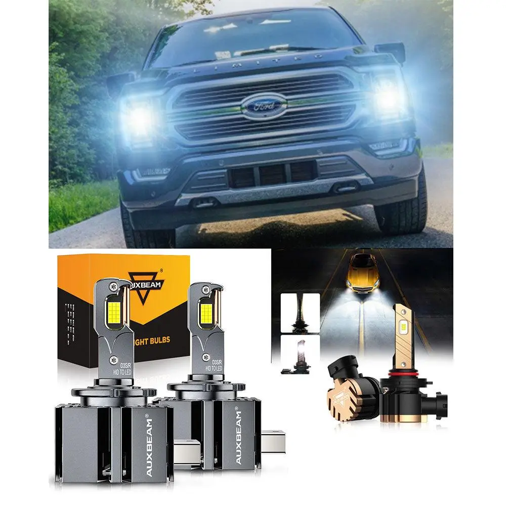 For 2013-2014 Ford F-150 Hid D3s Led Headlight Bulbs 2