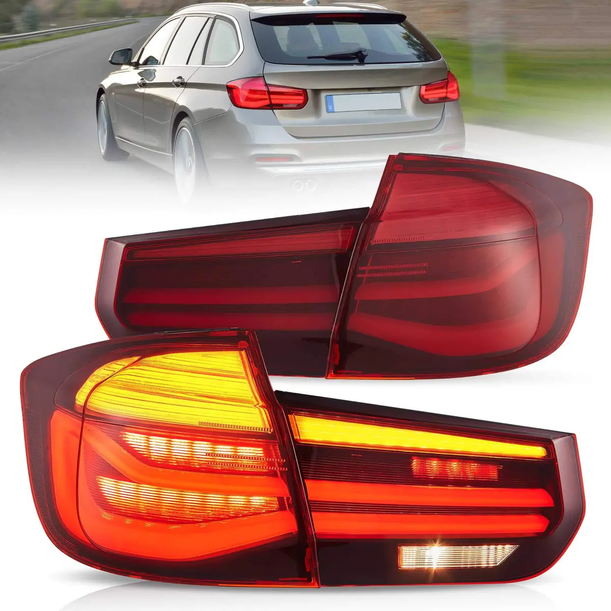 Led Tail Lights Assembly Lcl-Style For 2012-2019 Bmw 3 Series 1